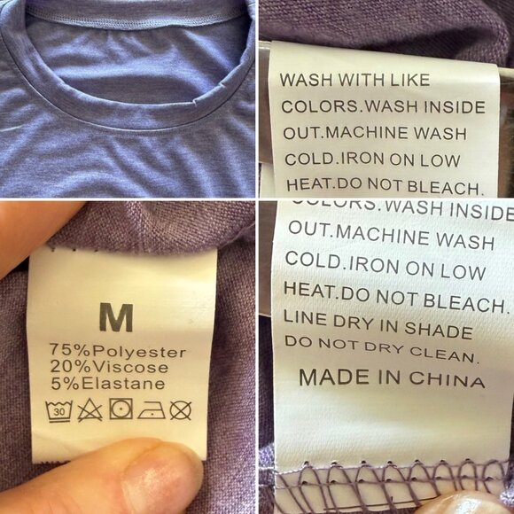 Butterfly Treble Clef T Shirt Size M Purple Musiccore Graphic Top - Picture 9 of 13